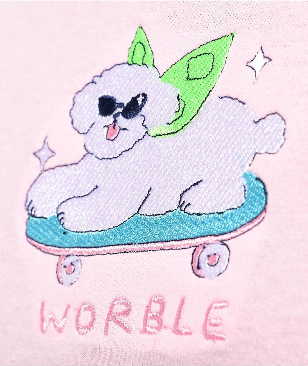 WORBLE Fairy Dog Pink Long Sleeve T-Shirt Product Image