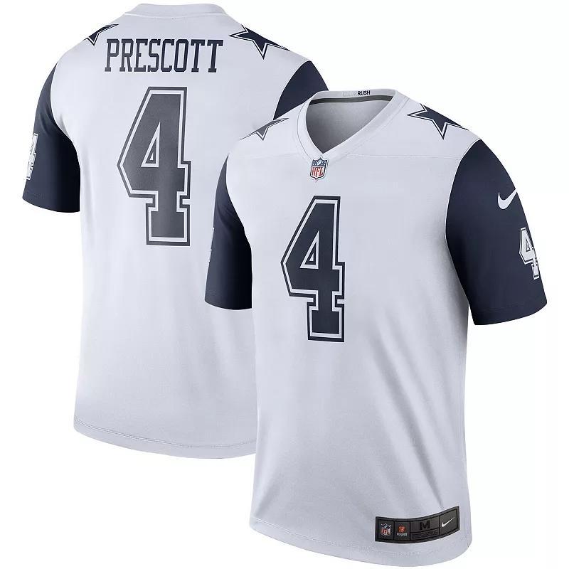 Men's Nike Dak Prescott White Dallas Cowboys Color Rush Legend Player Jersey, Size: XL Product Image