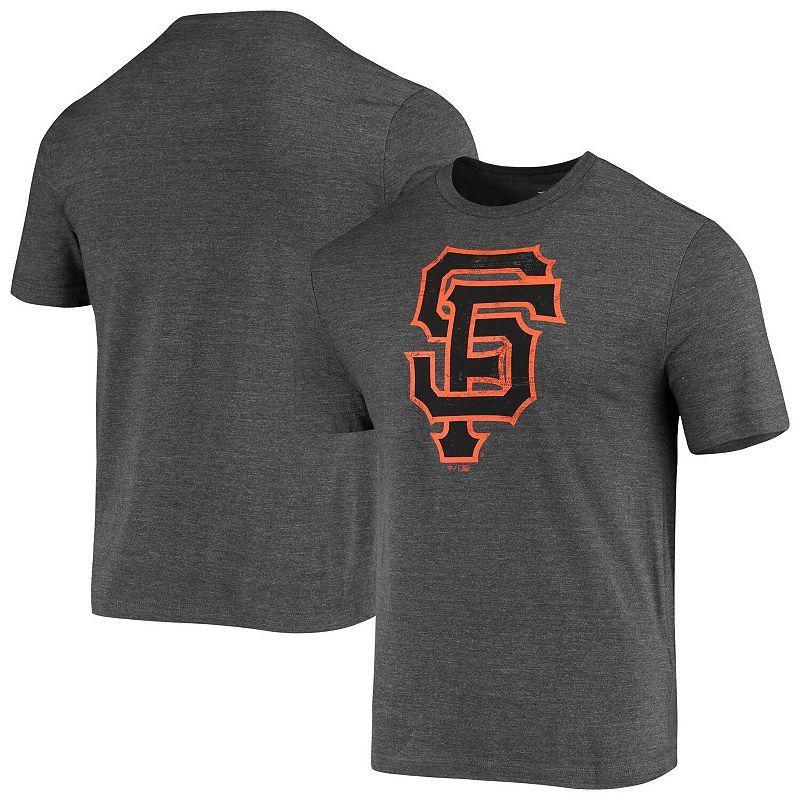 Mens Fanatics Branded Charcoal San Francisco Giants Weathered Official Logo Tri-Blend T-Shirt Product Image