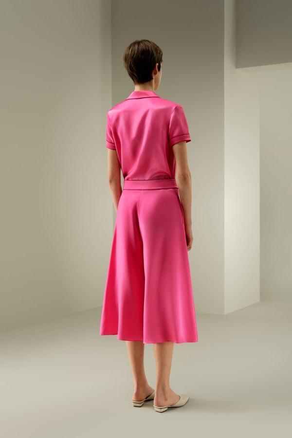 Contrast-Trimmed Silk Culottes Product Image