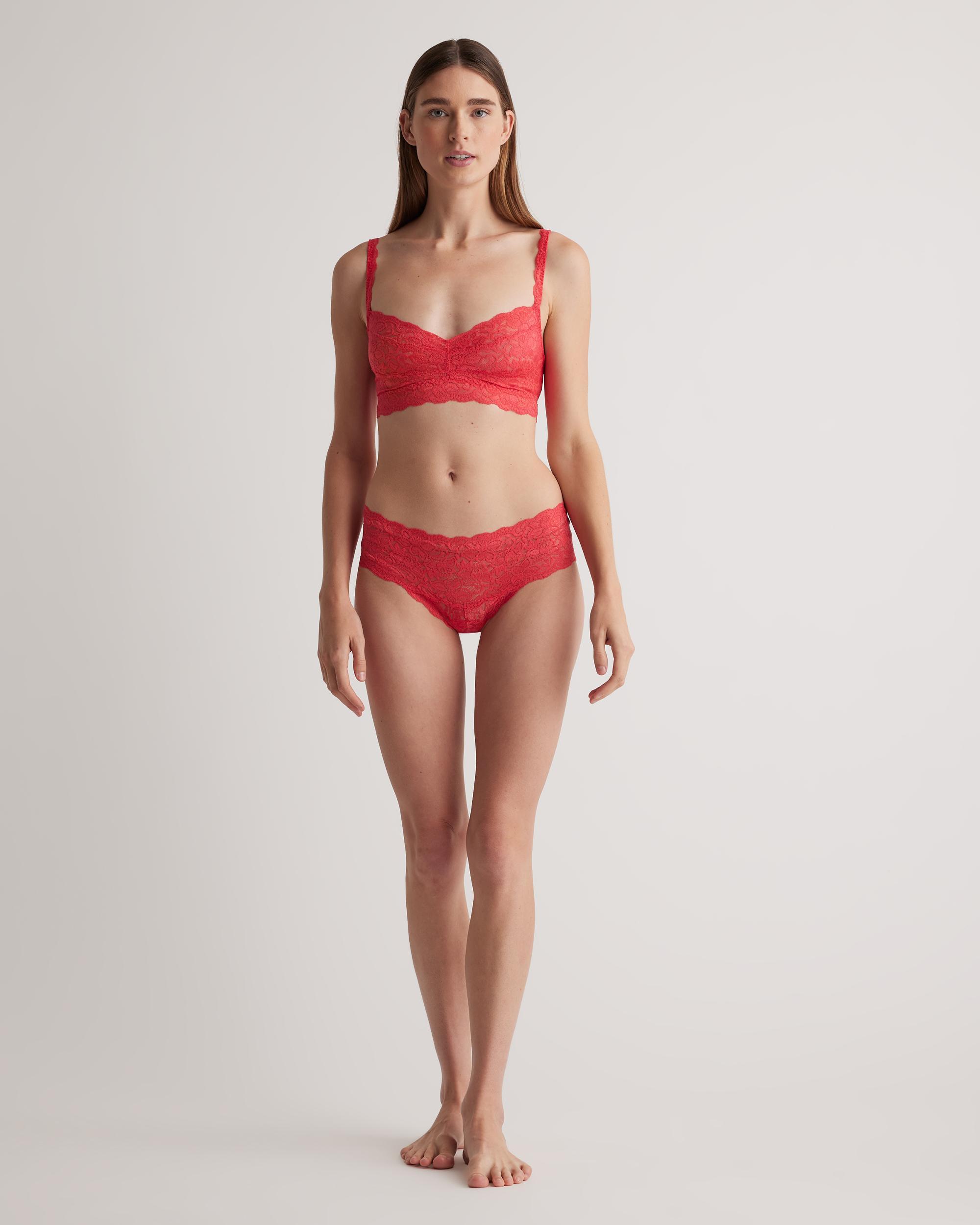 Quince | Women's Stretch Lace Cheeky Brief Size XL, Nylon/Spandex Product Image