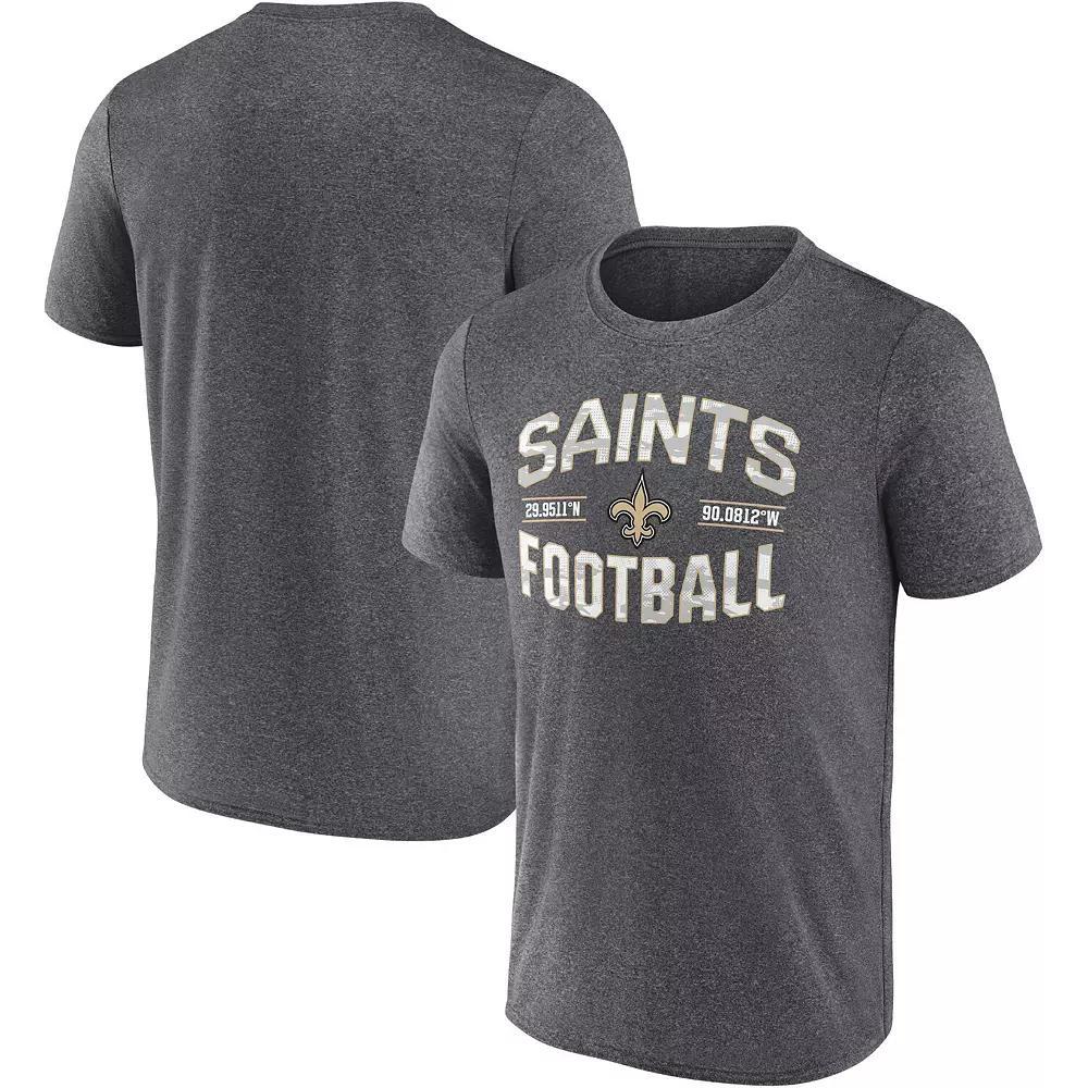 Men's Fanatics Branded Heathered Charcoal New Orleans Saints Want To Play T-Shirt, Size: Large Product Image