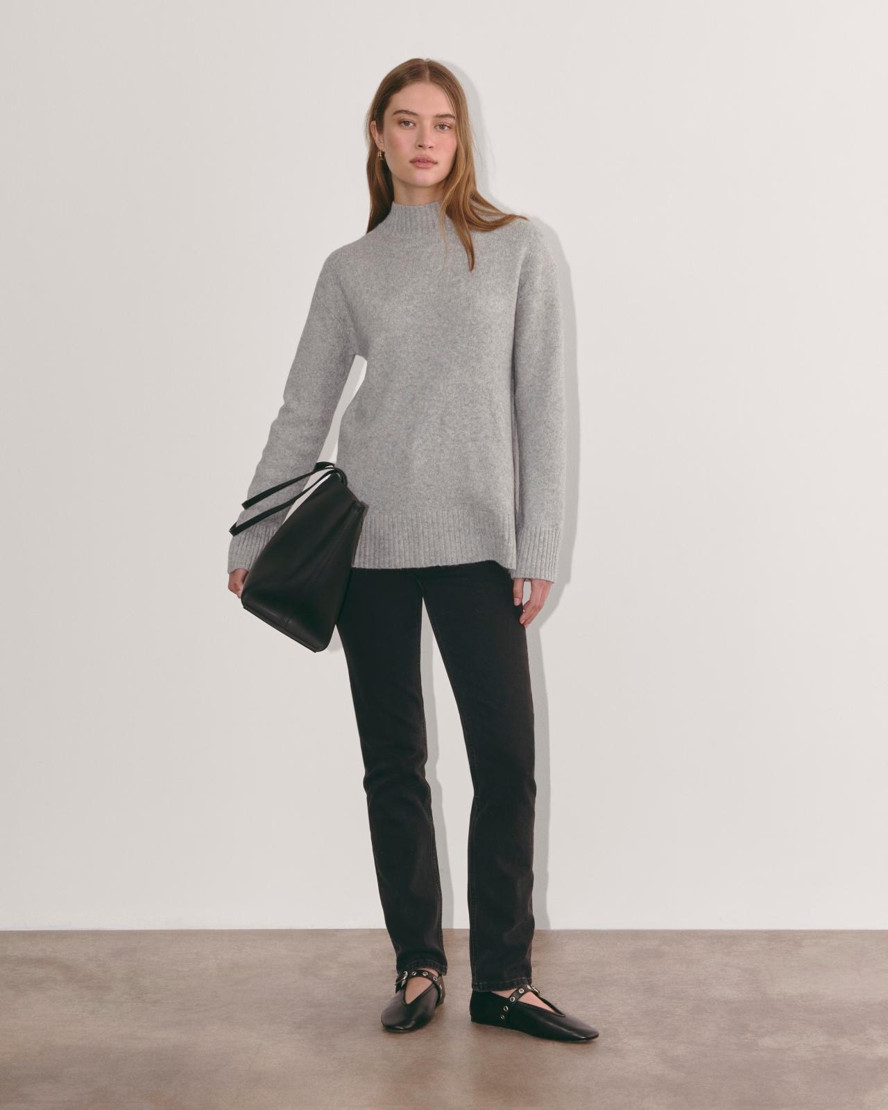 The Mockneck Sweater in Plush Cotton Product Image