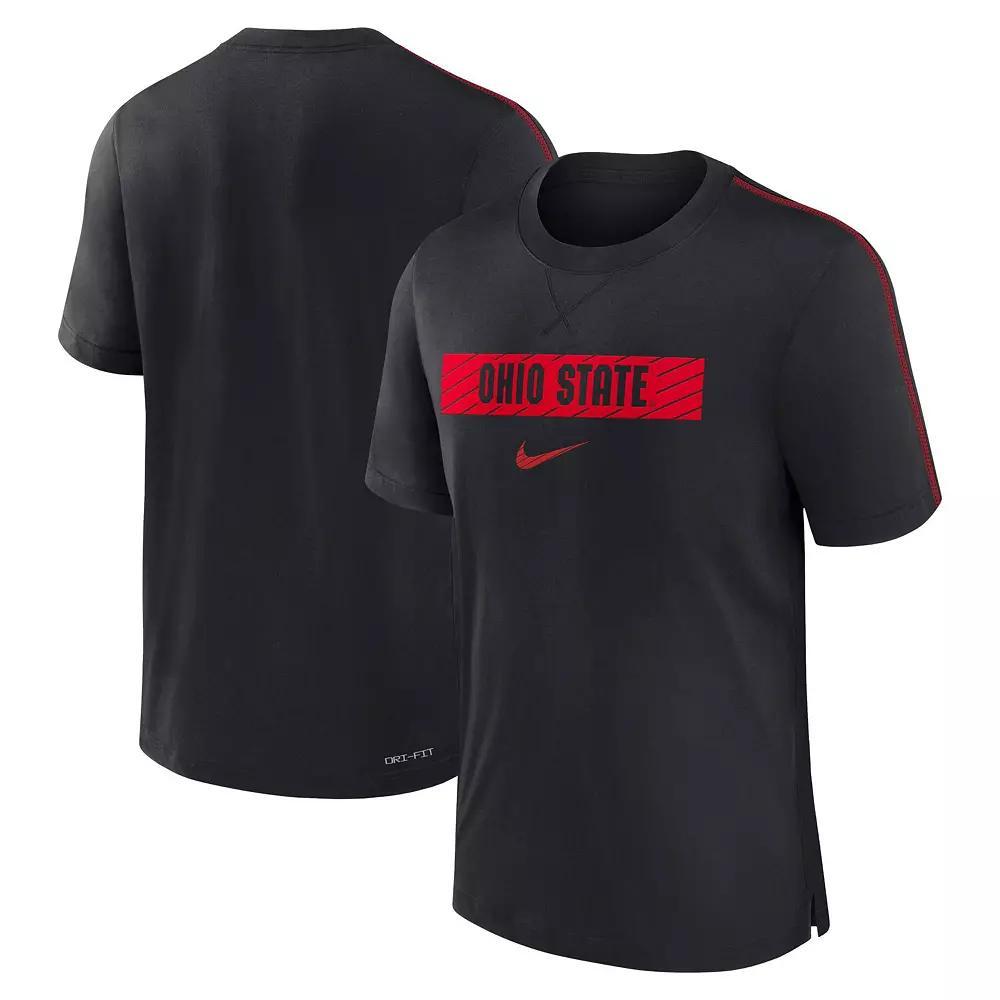 Men's Nike Black Ohio State Buckeyes 2024/25 Sideline Player Performance Tri-Blend T-Shirt, Size: XL Product Image