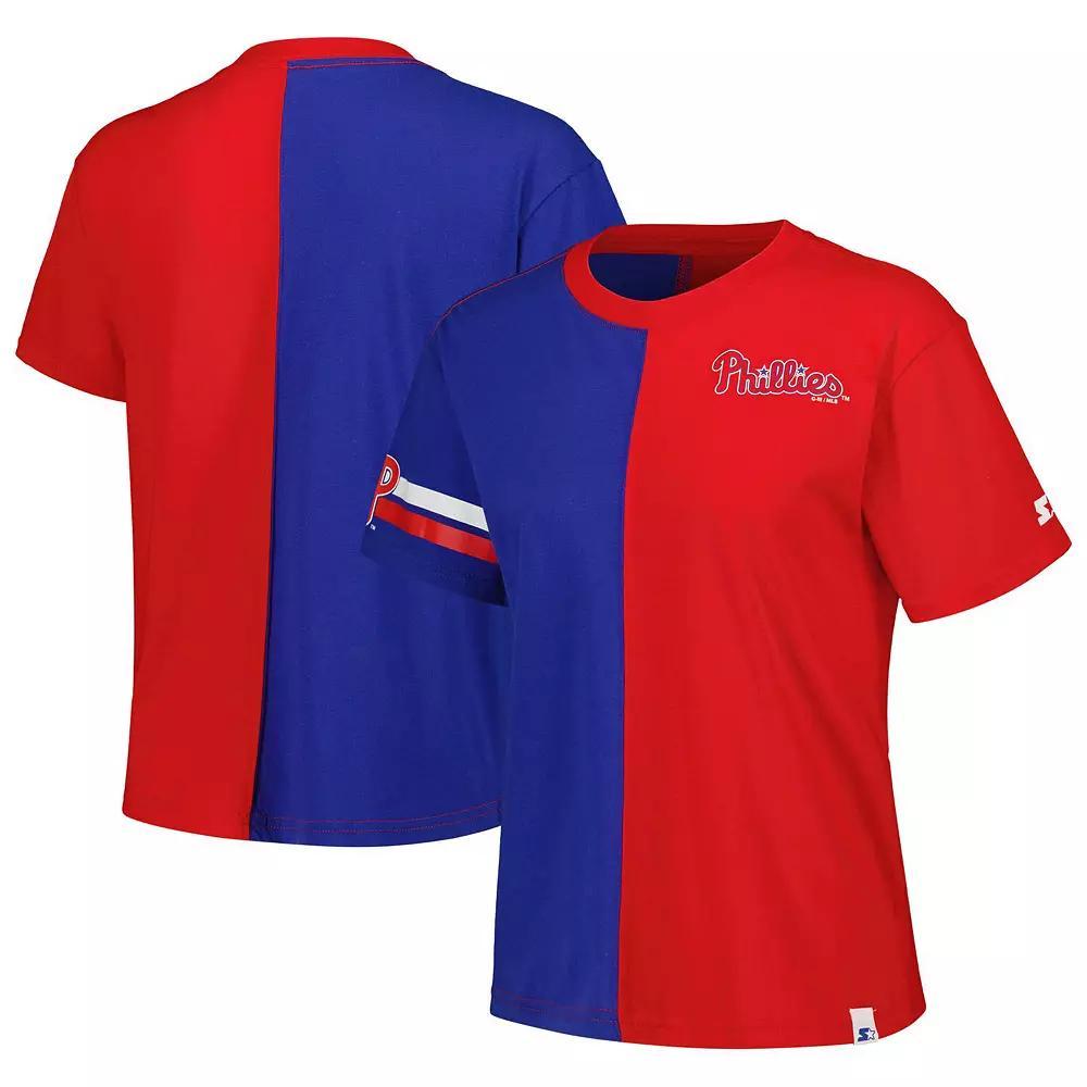 Women's Starter  Red/Royal Philadelphia Phillies Power Move T-Shirt, Size: Small Product Image