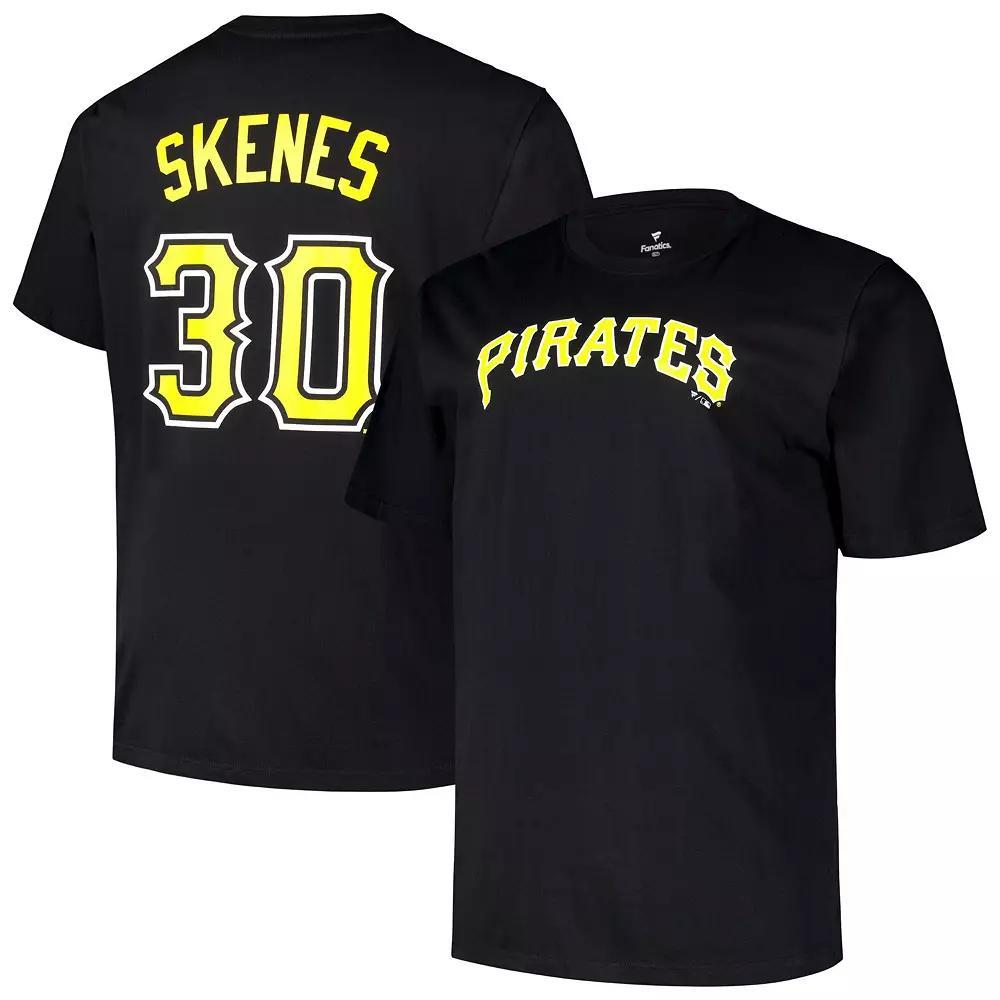Men's Profile Paul Skenes Black Pittsburgh Pirates Big & Tall Name & Number T-Shirt, Size: 2XLT Product Image
