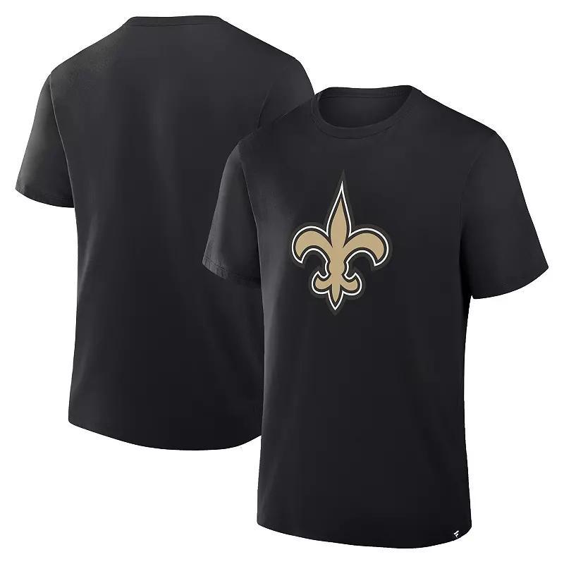Men's Fanatics  Black New Orleans Saints Legacy Cotton T-Shirt, Size: 2XL Product Image