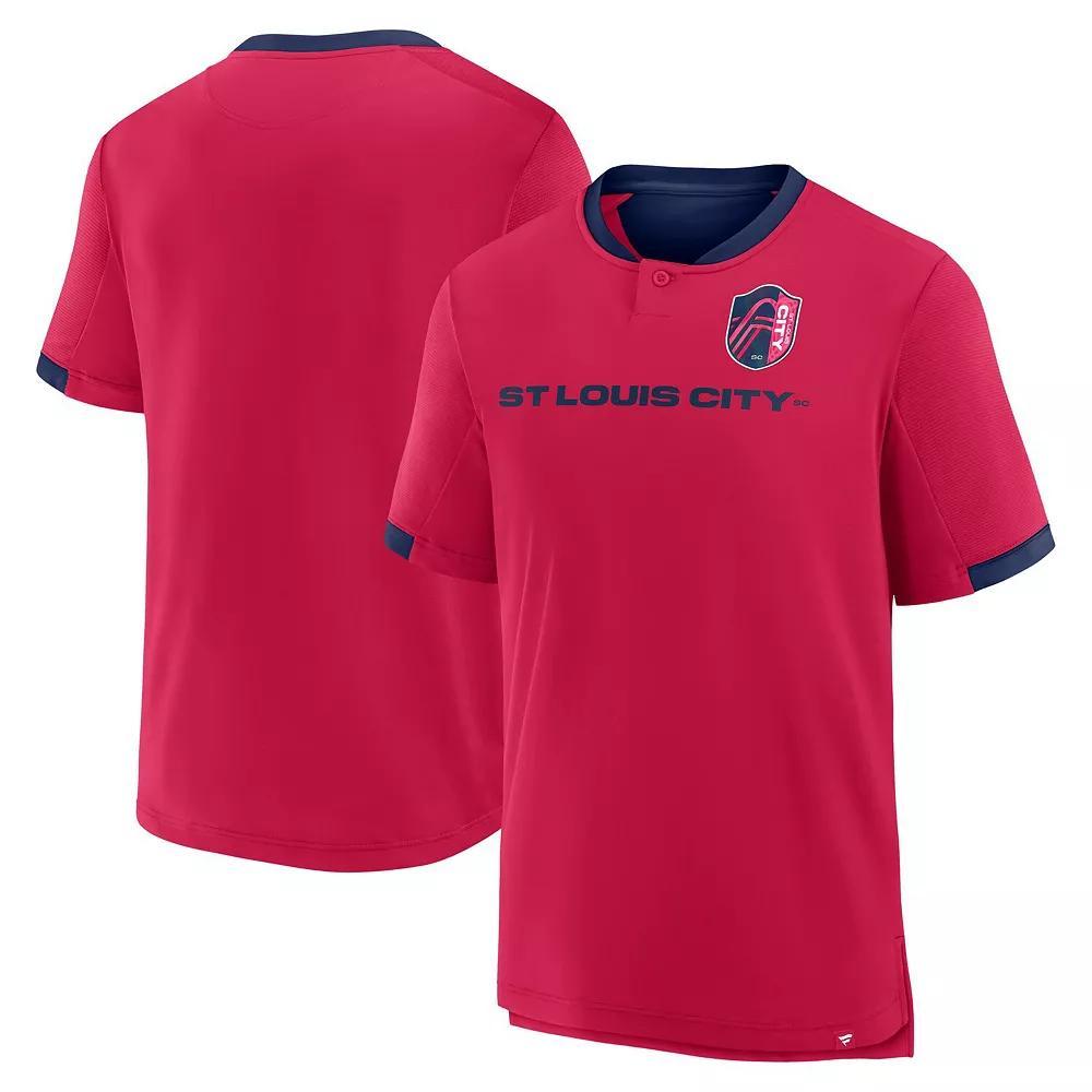 Men's Fanatics Red St. Louis City SC Stoppage Time Striker T-Shirt, Size: Large, Slc Red Product Image