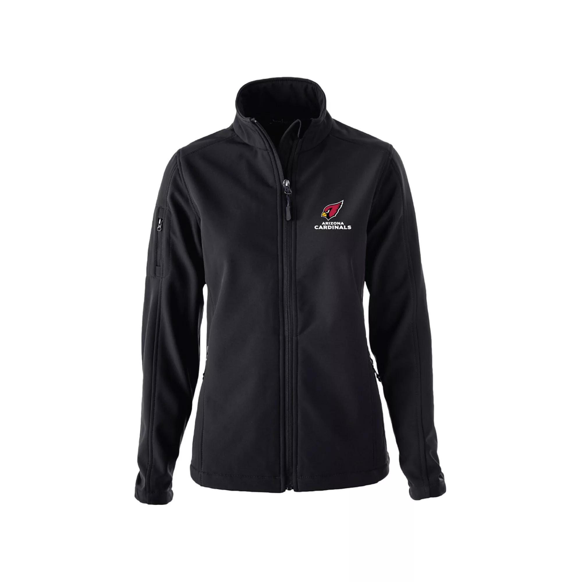 Women's Black Arizona Cardinals Full-Zip Sonoma Softshell Jacket, Size: 2XL Product Image