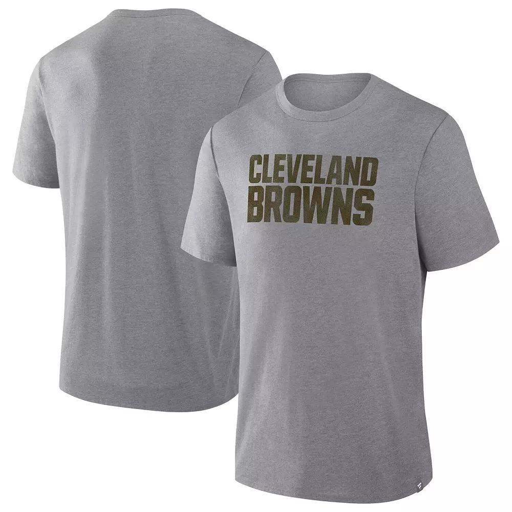 Men's Fanatics  Heather Gray Cleveland Browns Tri-Blend T-Shirt, Size: 2XL, Grey Product Image