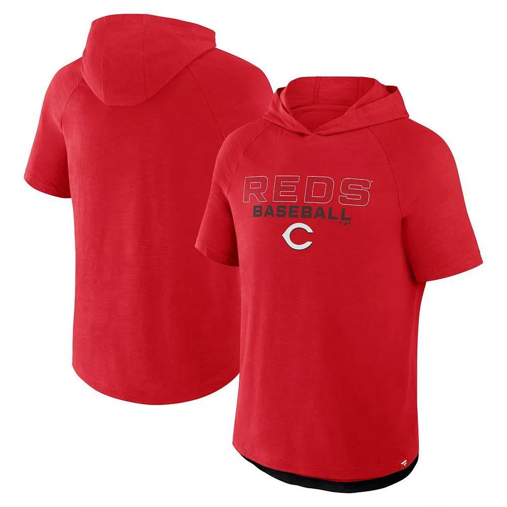 Men's Fanatics Red Cincinnati Reds Clubhouse Optimal Play Raglan Short Sleeve Pullover Hoodie, Size: Small, Red Red Product Image