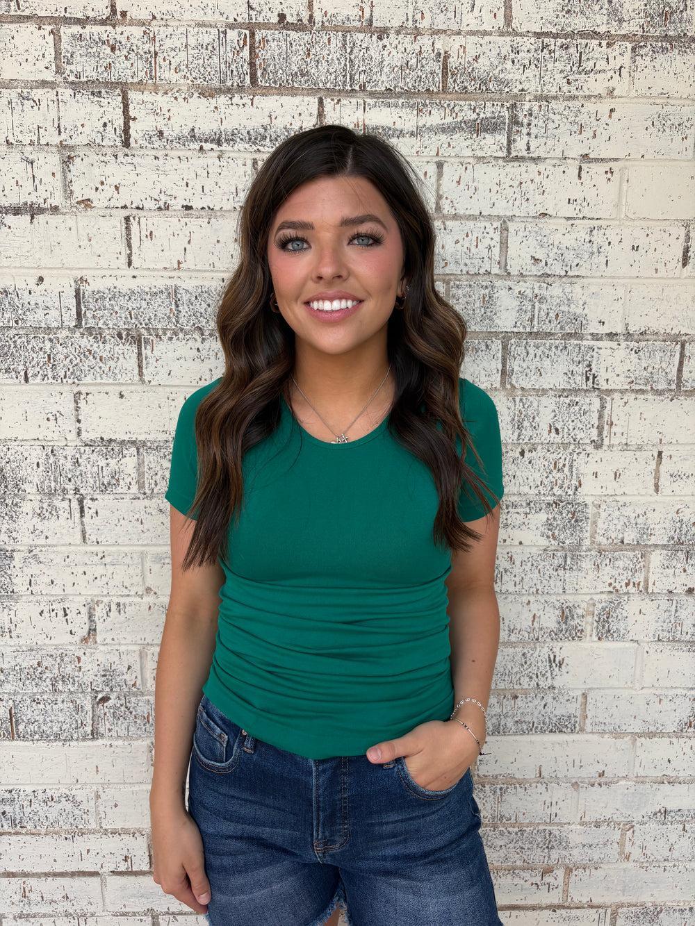 Seamless Round Neck Short Sleeve Top - 5 Colors Product Image