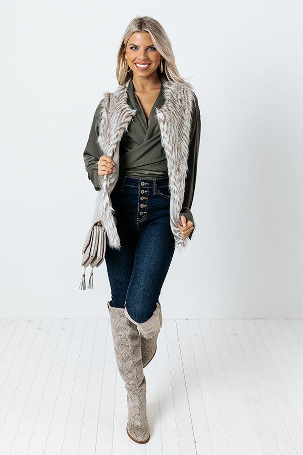 PR Move Tie Top In Olive Product Image