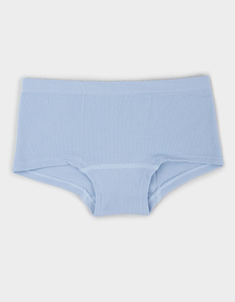 FULL TILT Seamless Boyshort Panties - LIGHT BLUE Product Image