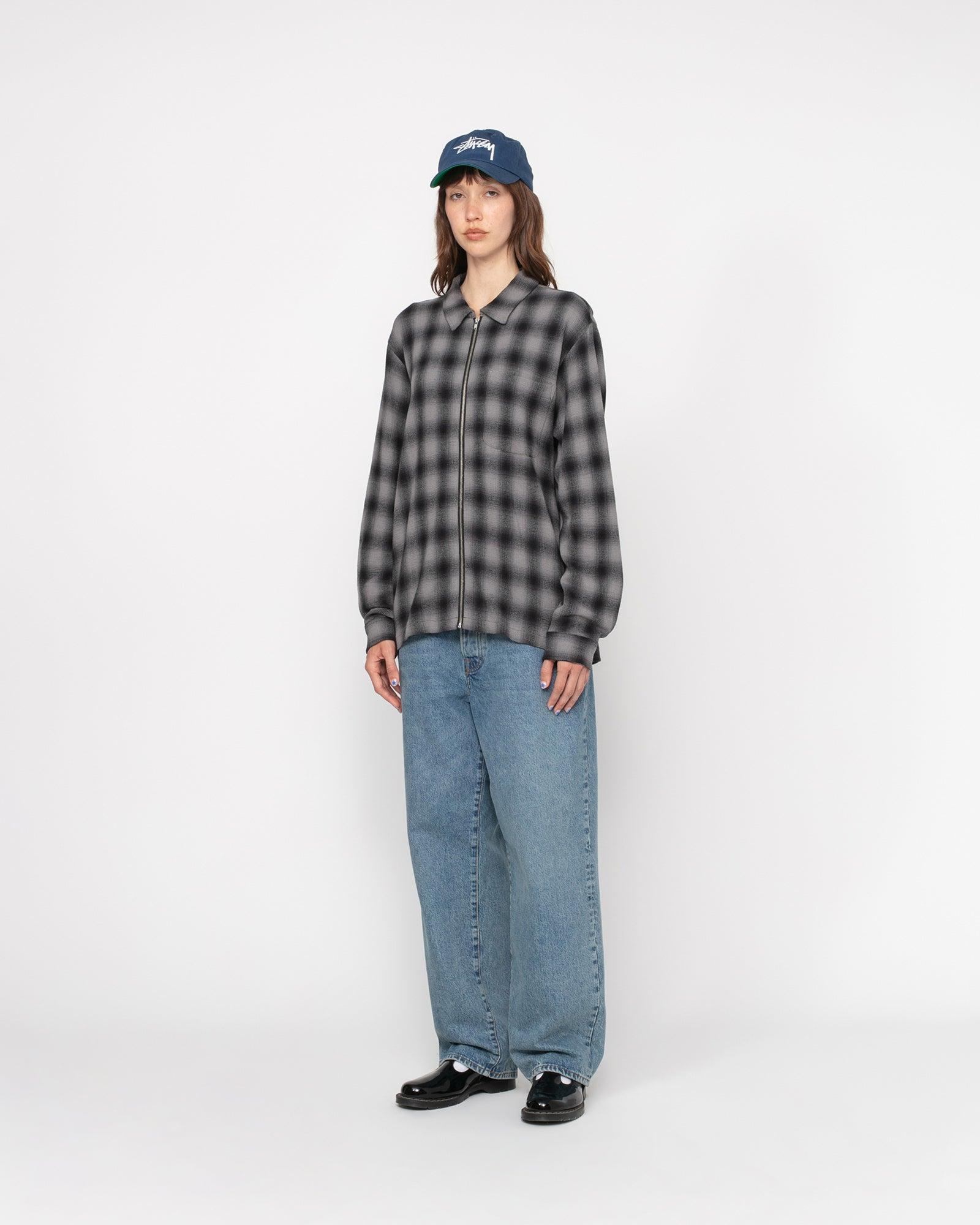 ZIP SHIRT TWISTED YARN PLAID Male Product Image