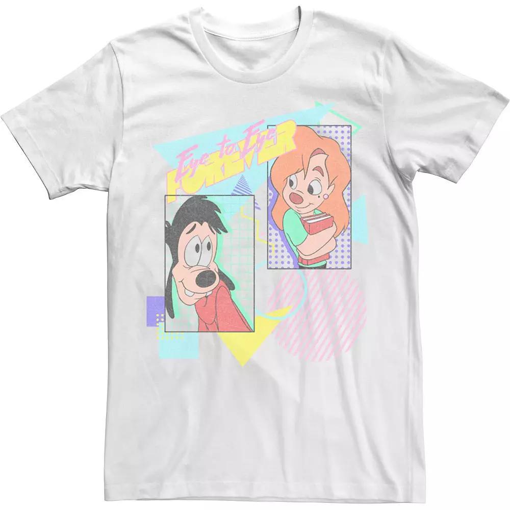 Men's A Goofy Movie Eye To Eye 80's Poster Tee, Size: 3XL, White Product Image