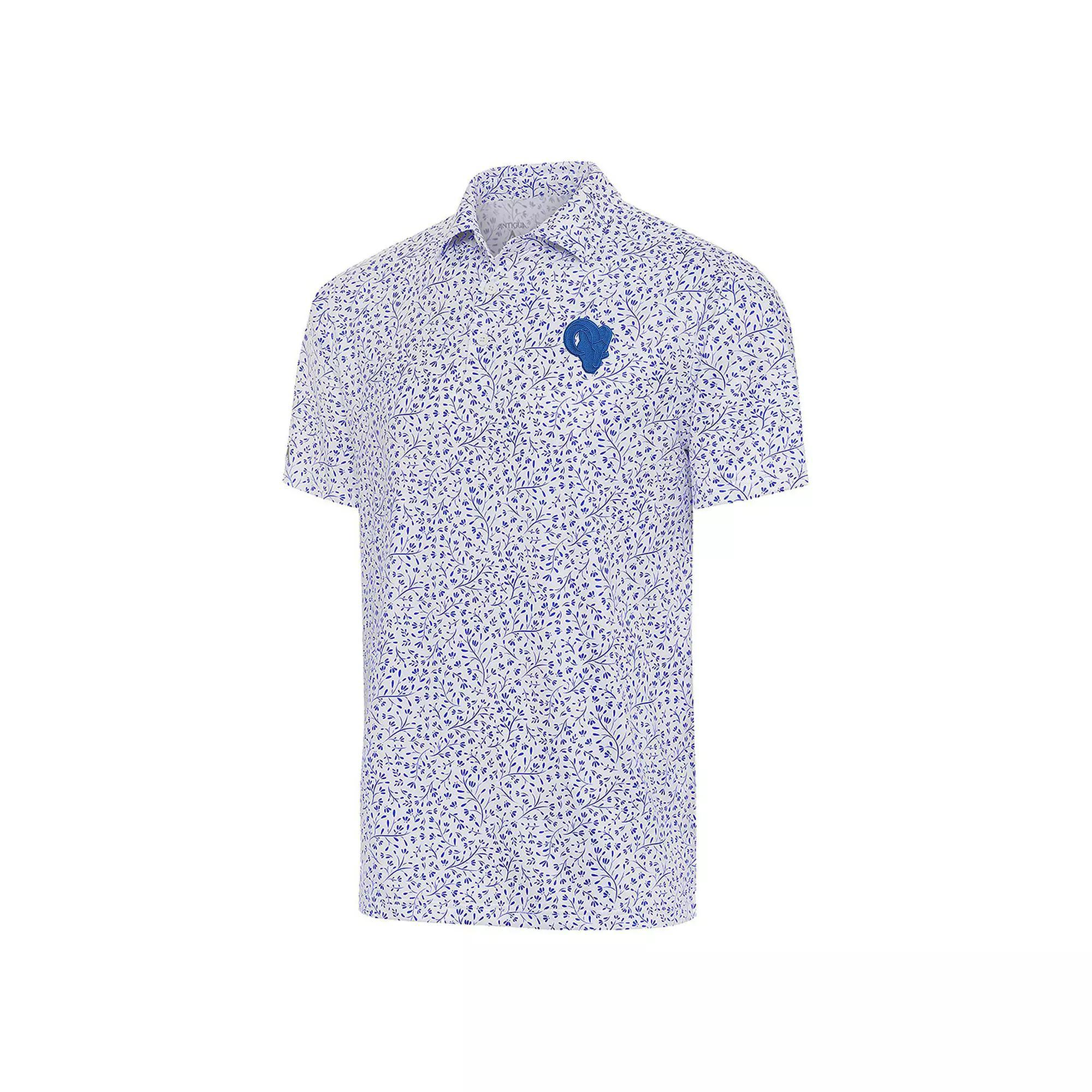 Men's Antigua White Los Angeles Rams Motion Polo, Size: 2XL Product Image