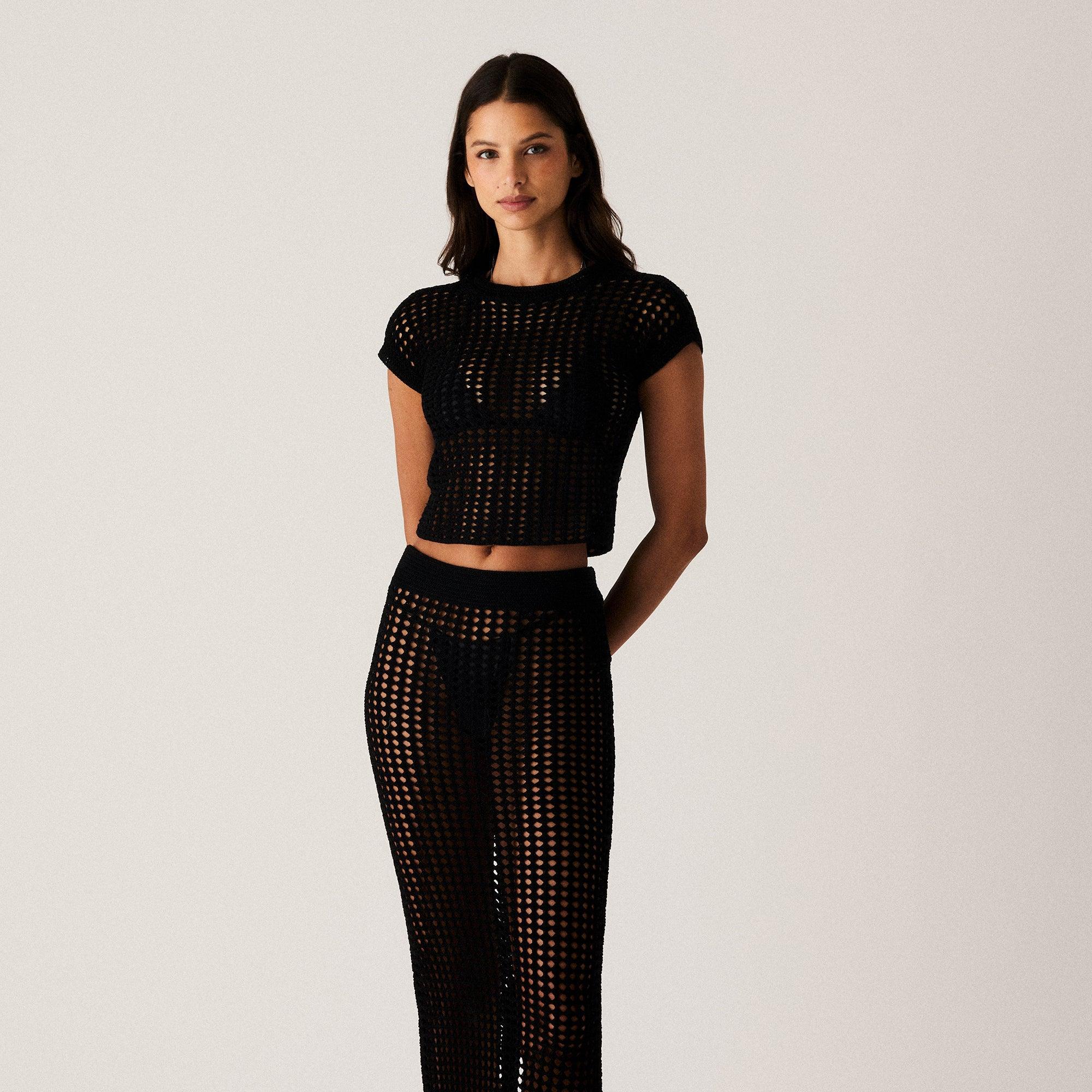 Kith Women Rhea Knit Tee - Black Female Product Image