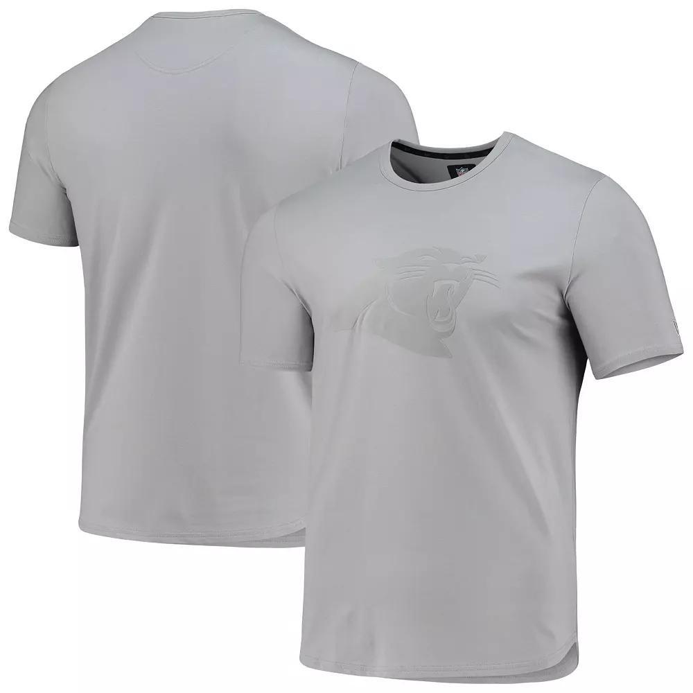 Men's 5th & Ocean by New Era Gray Carolina Panthers Stretch Tri-Blend T-Shirt, Size: Small, Grey Product Image