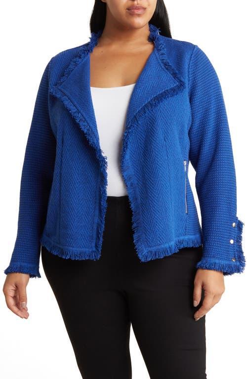 Nic+Zoe Plus Fringe Mix Knit Jacket Product Image