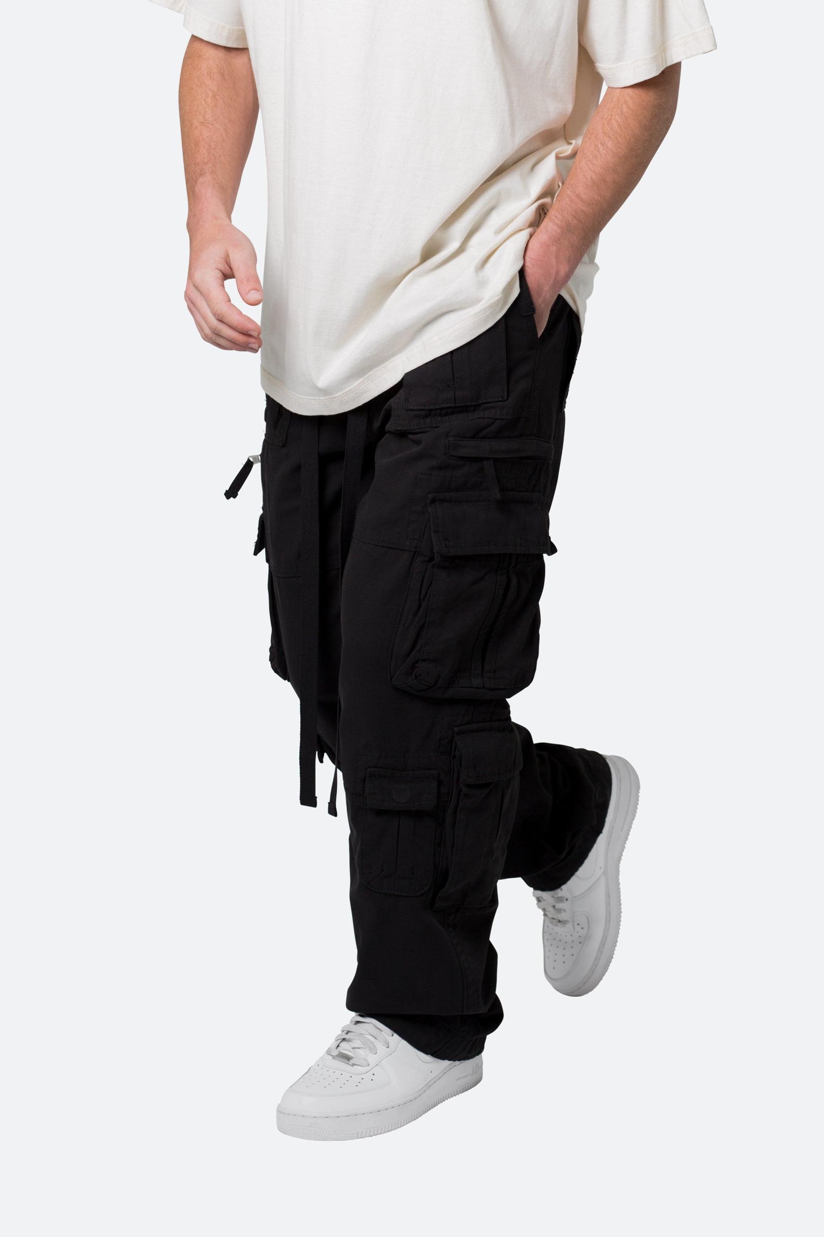 Military Cargo Pants - Black Product Image