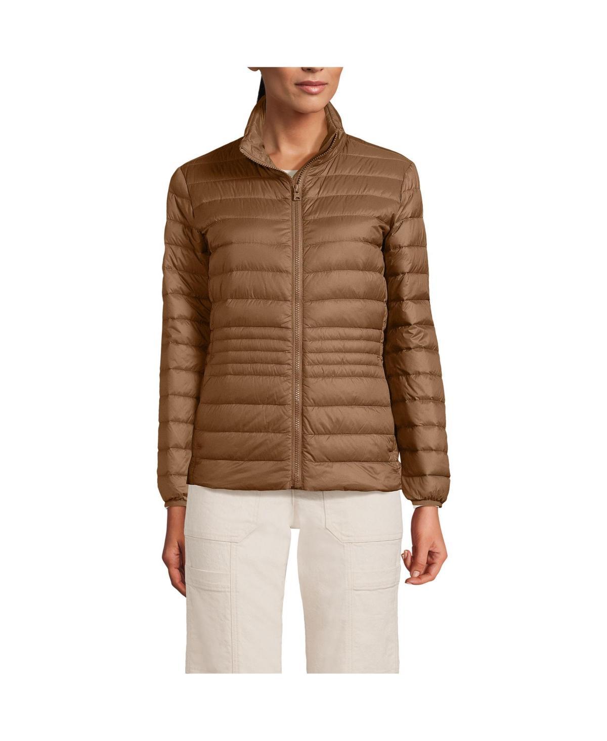 Women's Lands' End Wanderweight Midweight Down Jacket, Size: Small, Light Carob Product Image