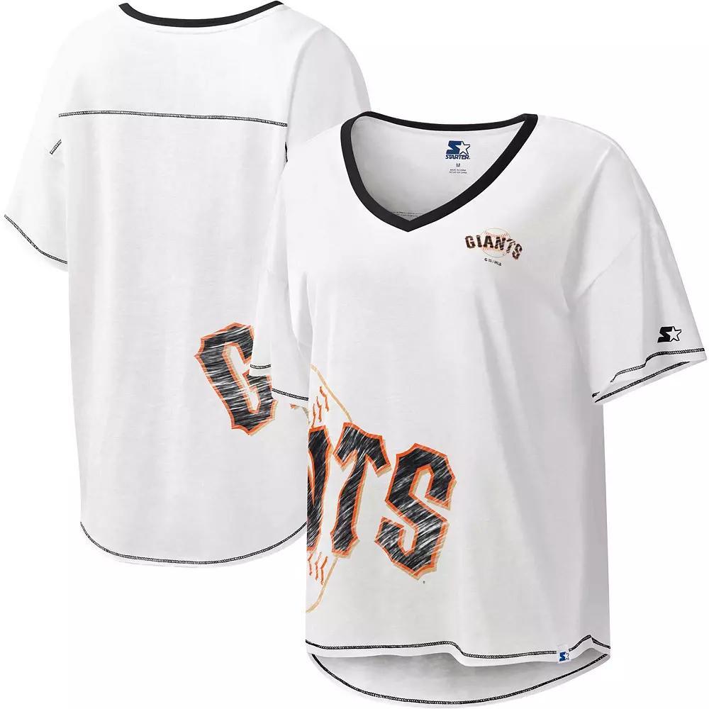 Womens Starter San Francisco Giants Perfect Game V-Neck T-Shirt Product Image