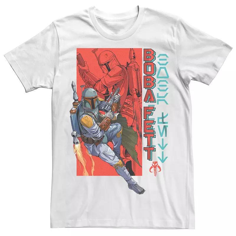 Men's Star Wars Boba Fett Action Pose Graphic Tee, Size: XL, White Product Image