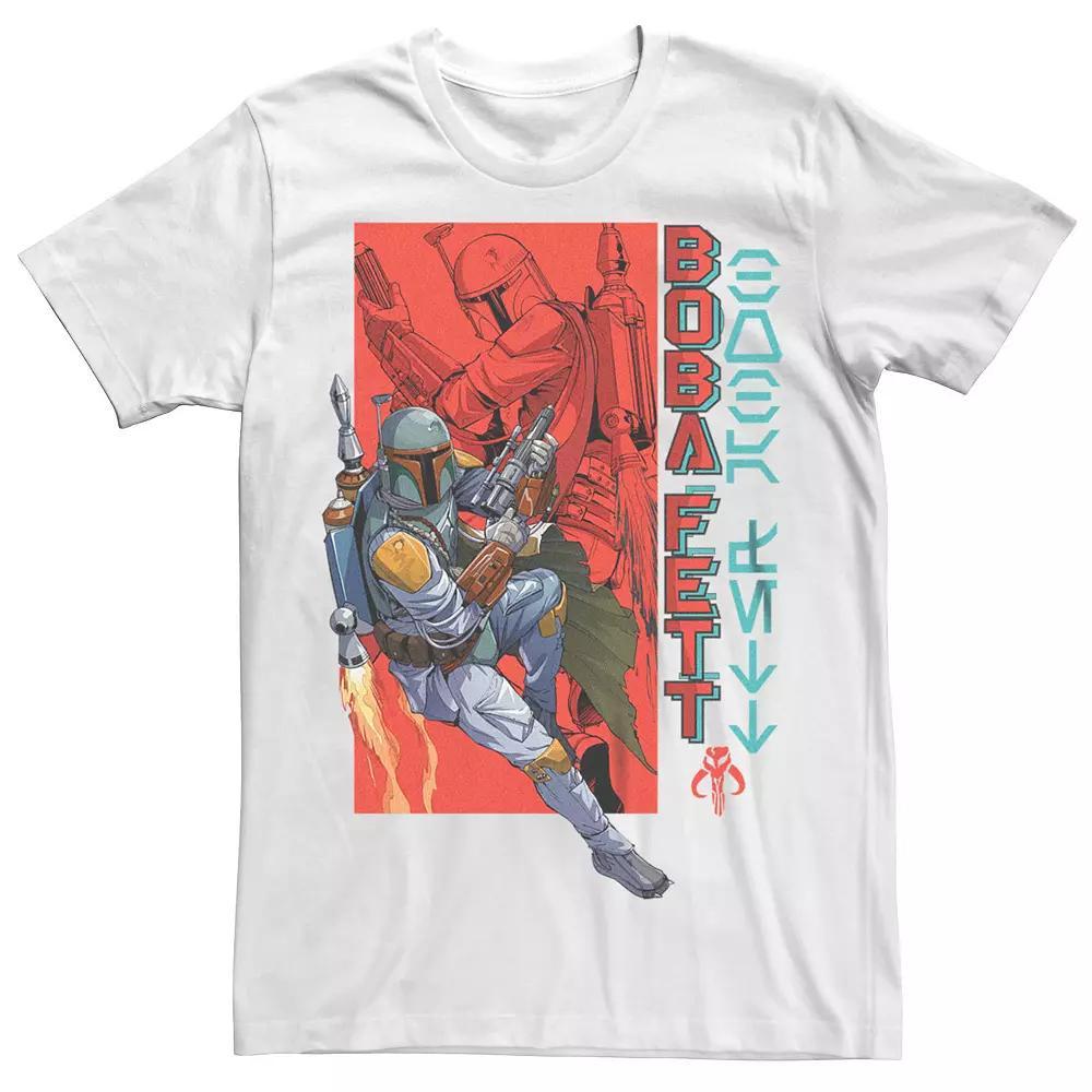 Men's Star Wars Boba Fett Action Pose Graphic Tee, Size: XL, White Product Image