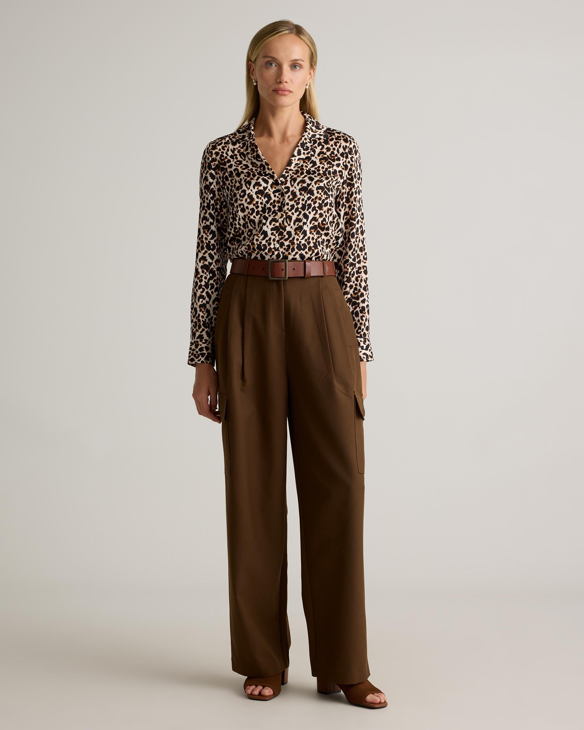 Quince | Women's Washable Stretch Silk Notch Collar Blouse Product Image