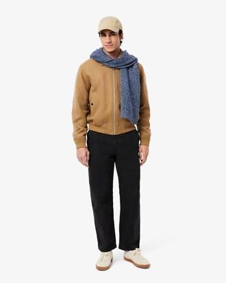 Mercerized Carded Wool Rib Knit Scarf Product Image