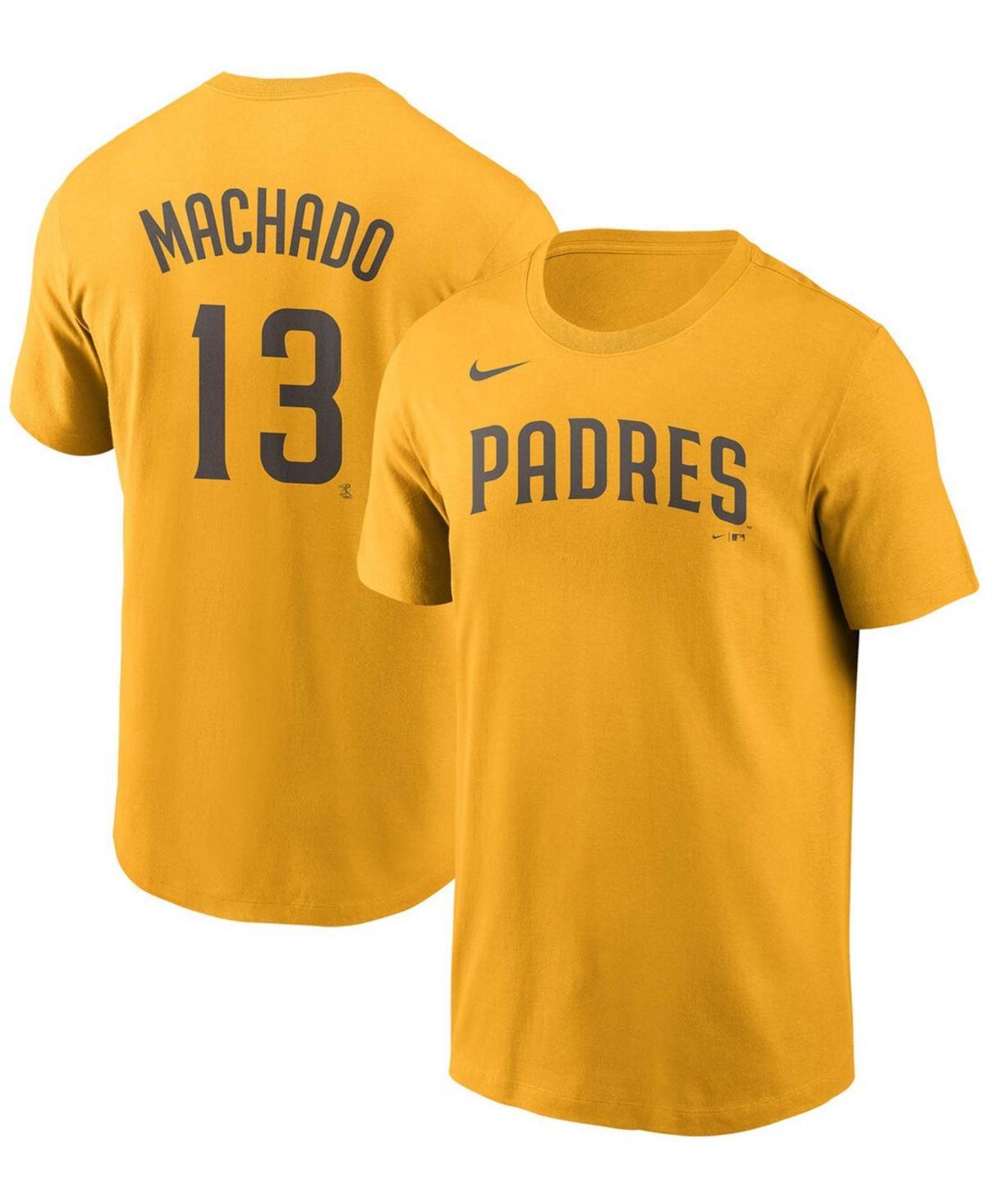 Men's Nike Manny Machado Gold San Diego Padres Name & Number T-Shirt, Size: XL Product Image