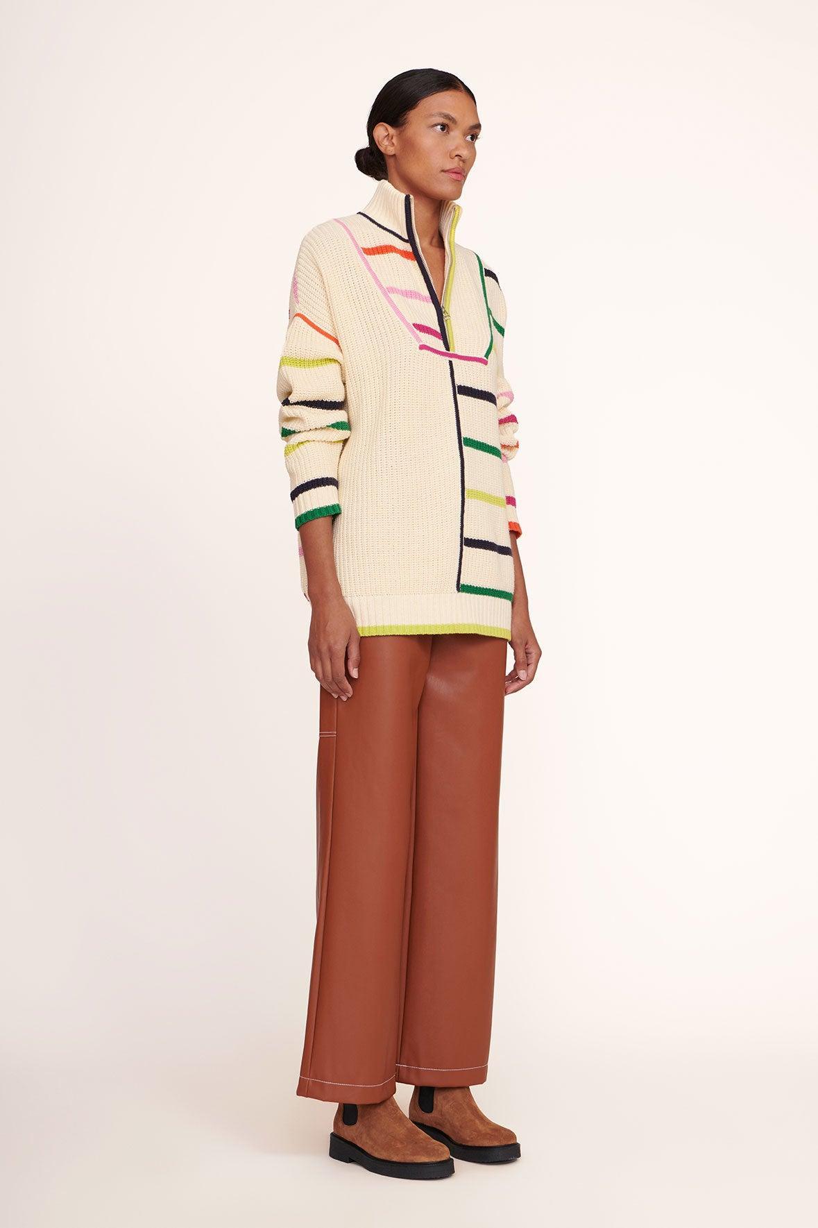 HAMPTON SWEATER | CREME RAINBOW MULTI Product Image