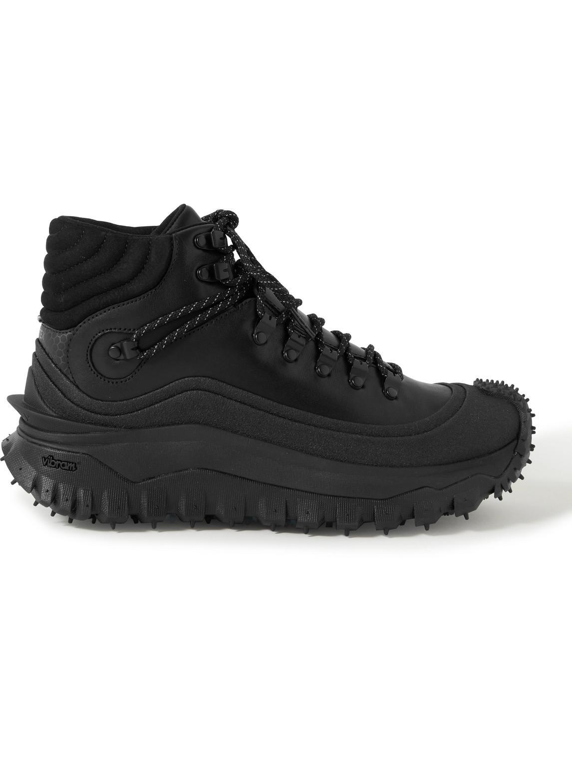 MONCLER Trailgrip High Gtx Leather High-top Sneakers In Black Product Image