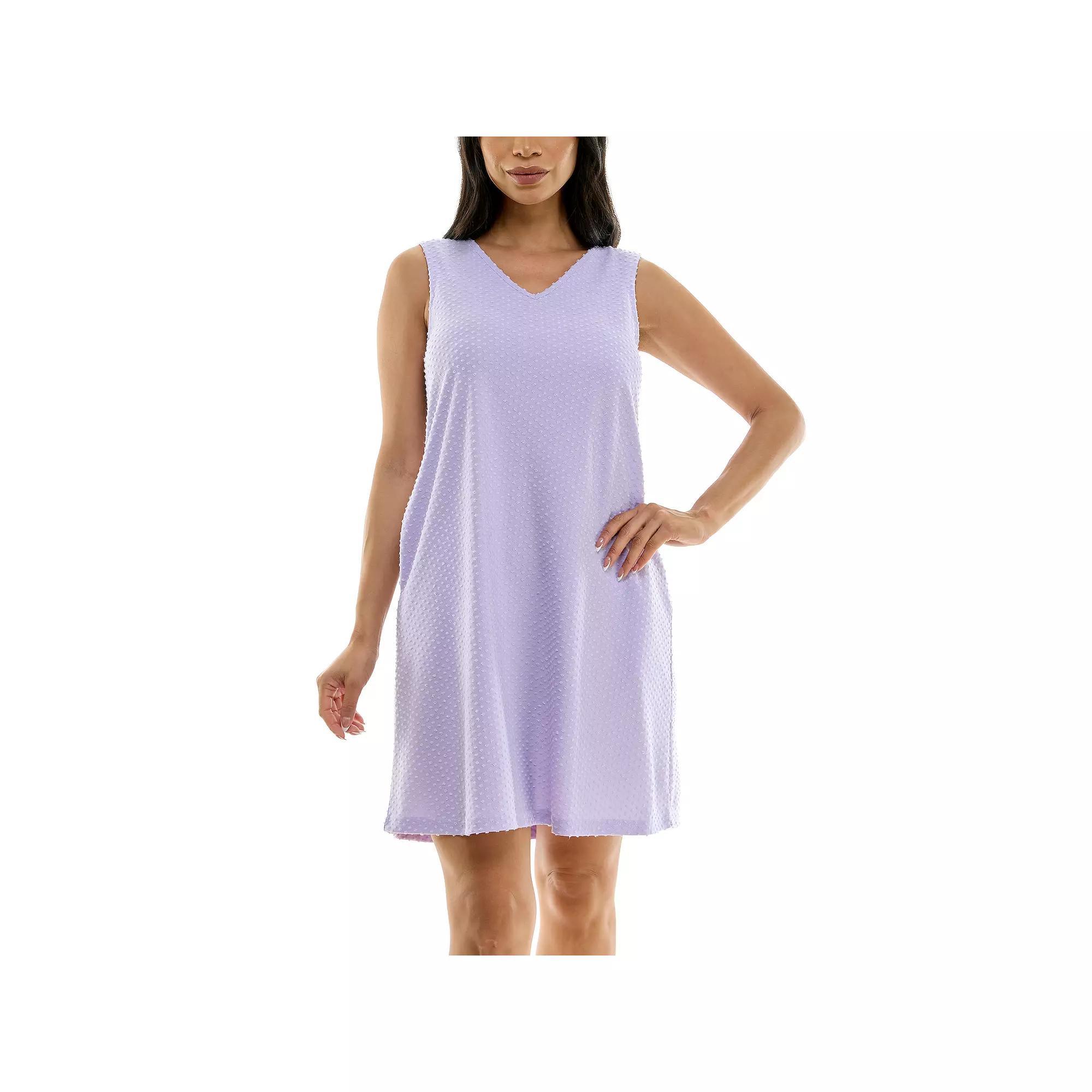 Womens Nina Leonard V-Neck Reversible Trapeze Dress Light Green Product Image