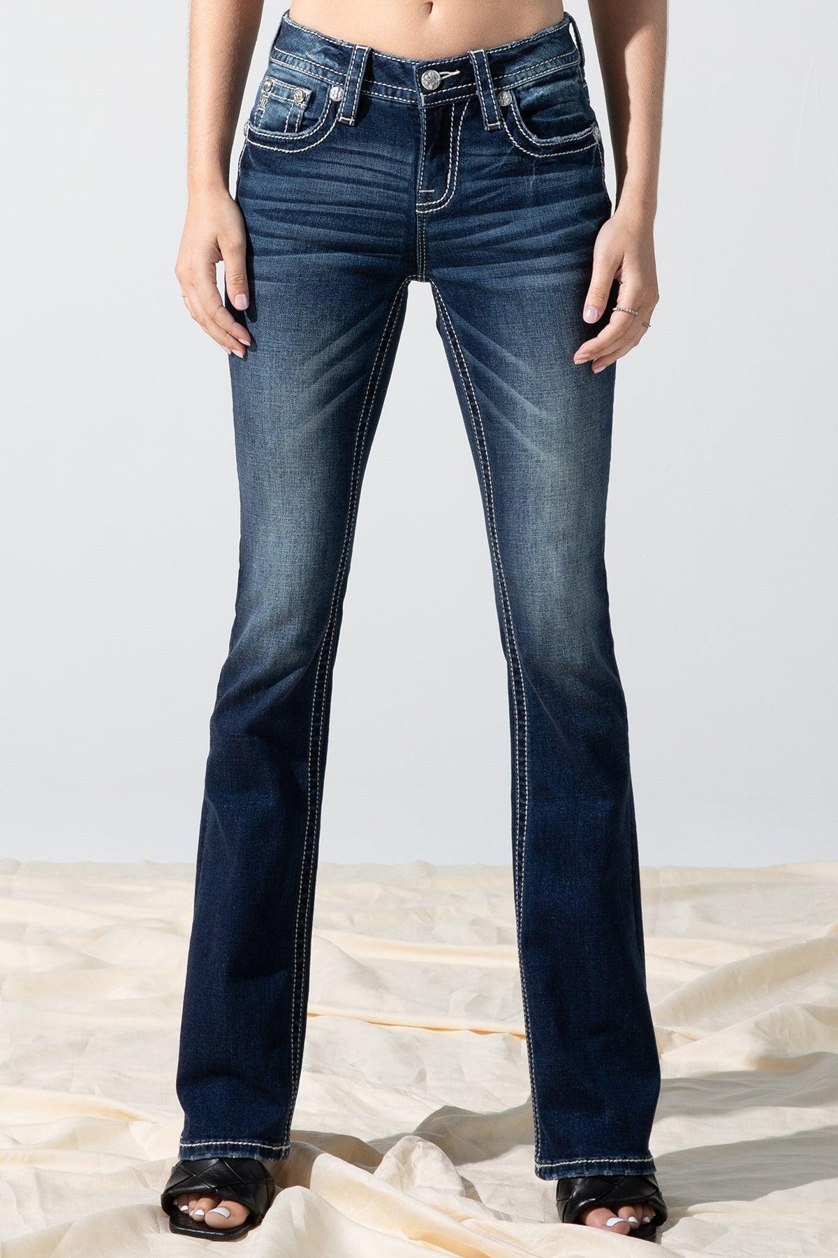 Horseshoe Effect Bootcut Jeans Product Image