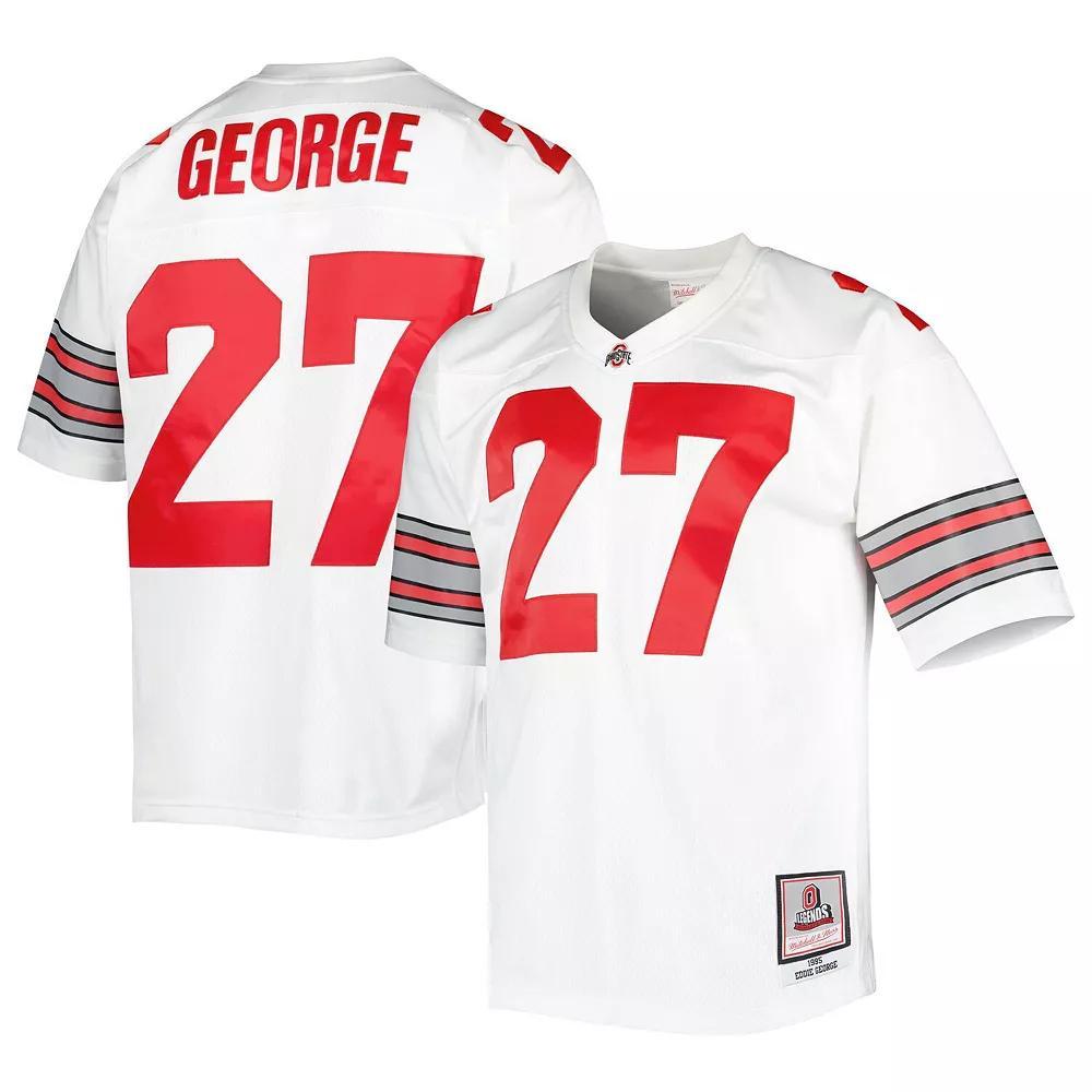 Men's Mitchell & Ness Eddie George White Ohio State Buckeyes Authentic Jersey, Size: Medium Product Image