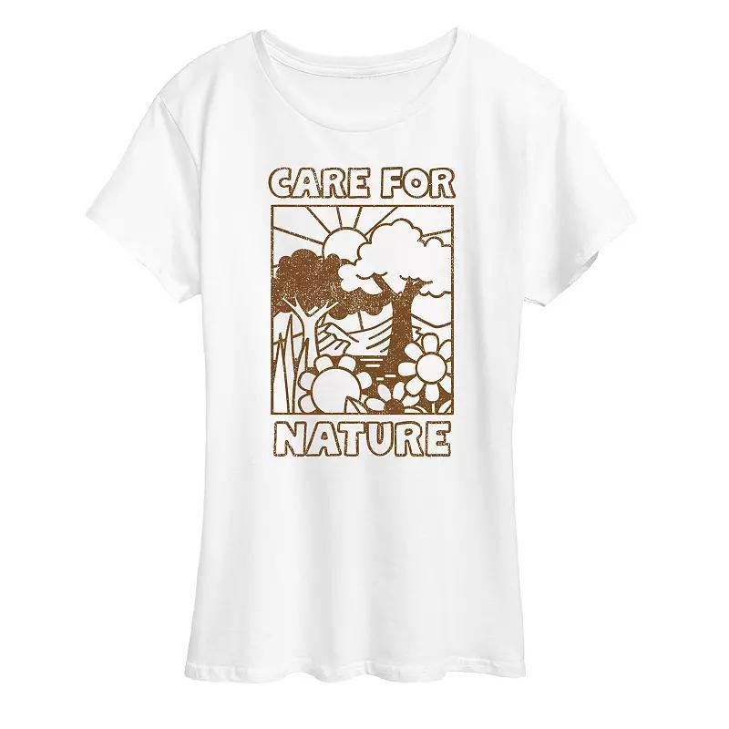 Women's Care For Nature Graphic Tee, Size: Large, White Product Image