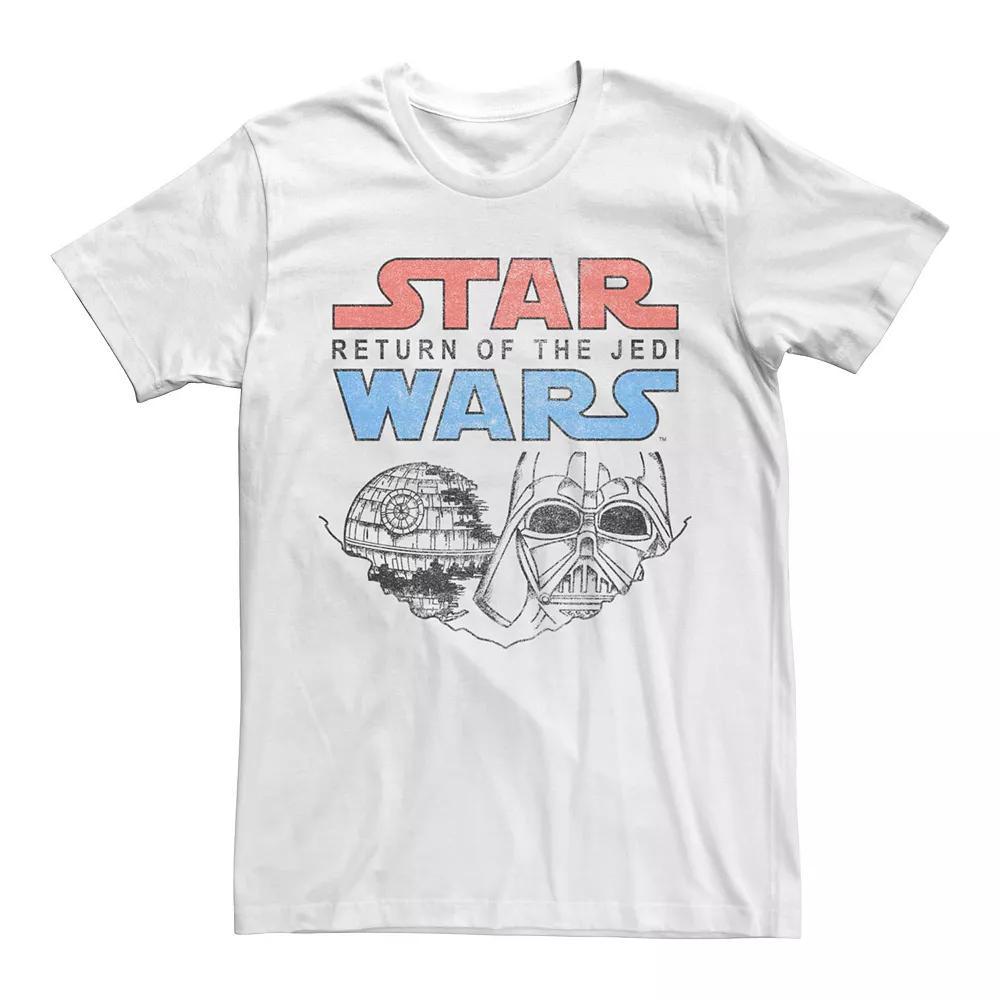 Men's Star Wars Return Of The Jedi Sketched Outline Graphic Tee, Size: 3XL, White Product Image