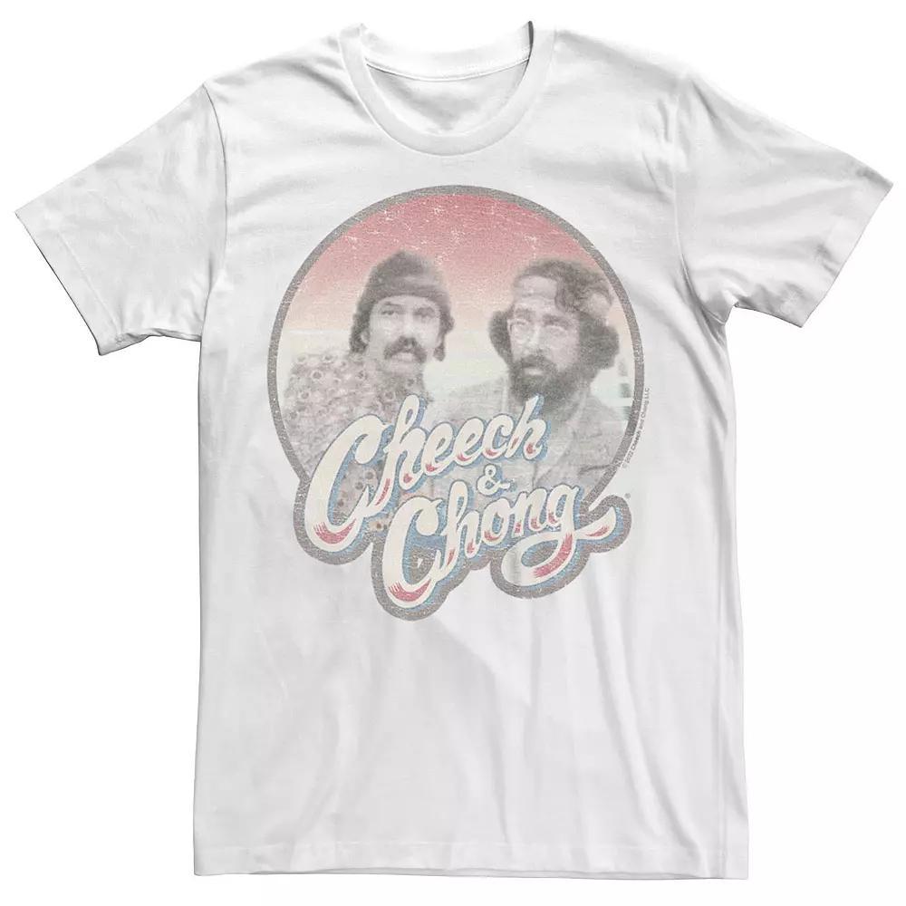Men's Cheech And Chong Vintage Photo Tee, Size: Medium, White Product Image