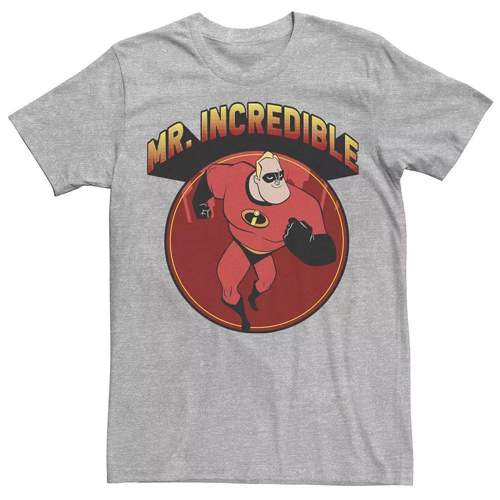 Disney / Pixar's The Incredibles Mr. Incredible Men's Circle Portrait Tee, Size: Small, Athletic Grey Product Image