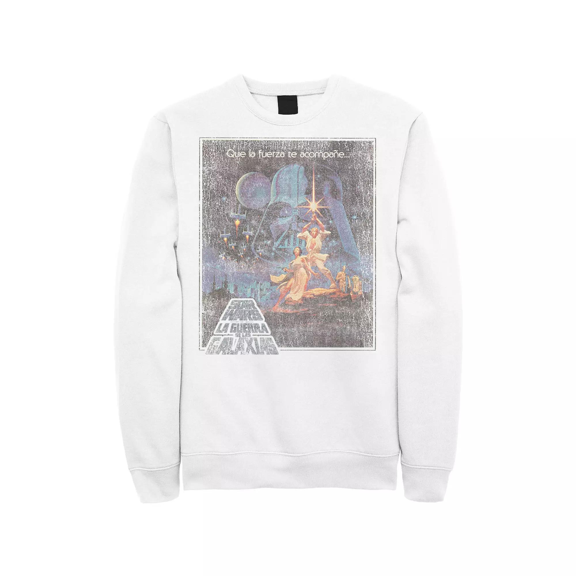 Mens Star Wars Faded VHS Cover Fleece Sweatshirt Product Image