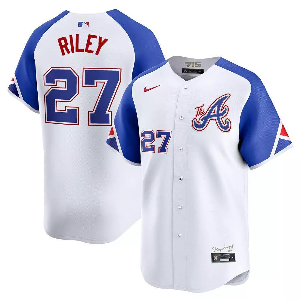 Men's Nike Austin Riley White Atlanta Braves City Connect Limited Jersey, Size: 2XL Product Image