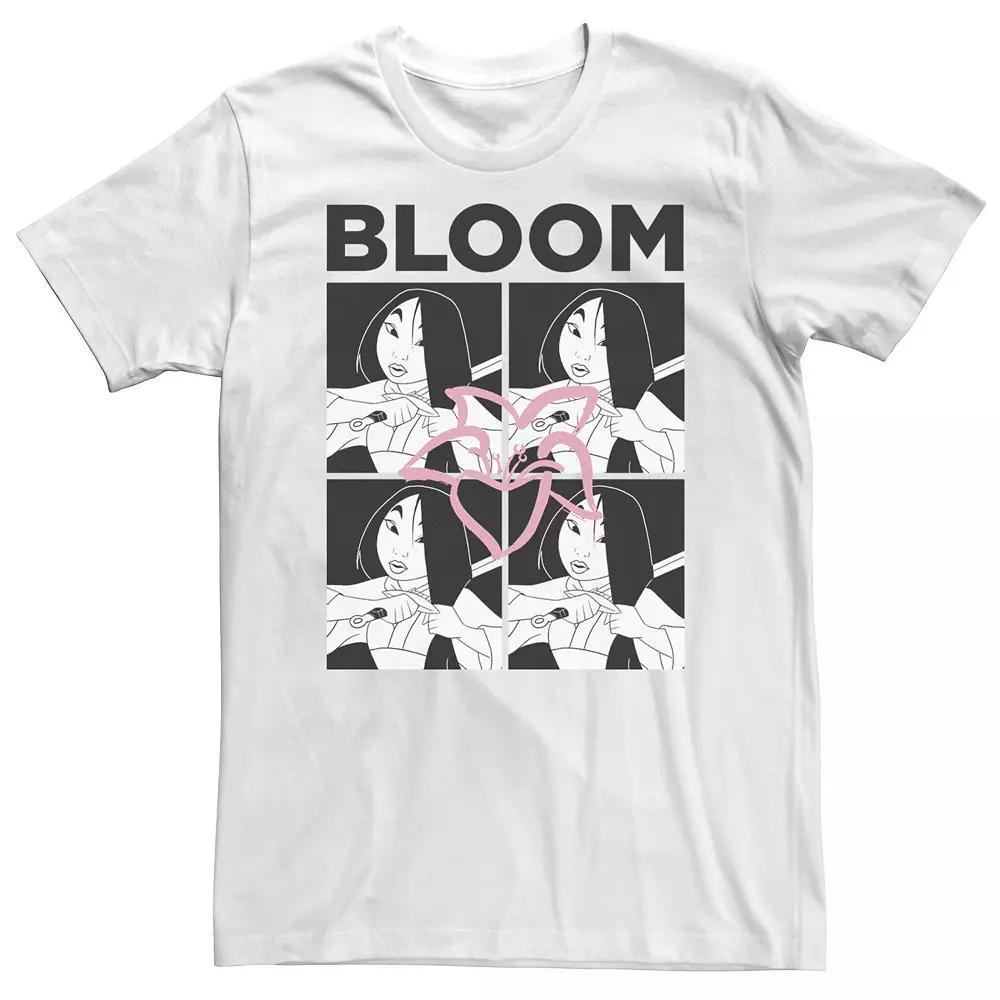 Big & Tall Disney Mulan Mulan Black & White Box Up Bloom Tee, Men's, Size: 3XL Product Image