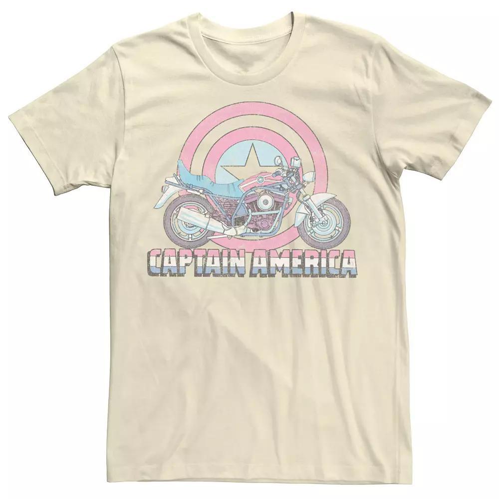 Men's Marvel Avengers Captain America Shield Motorcycle Tee, Size: Medium, Natural Product Image