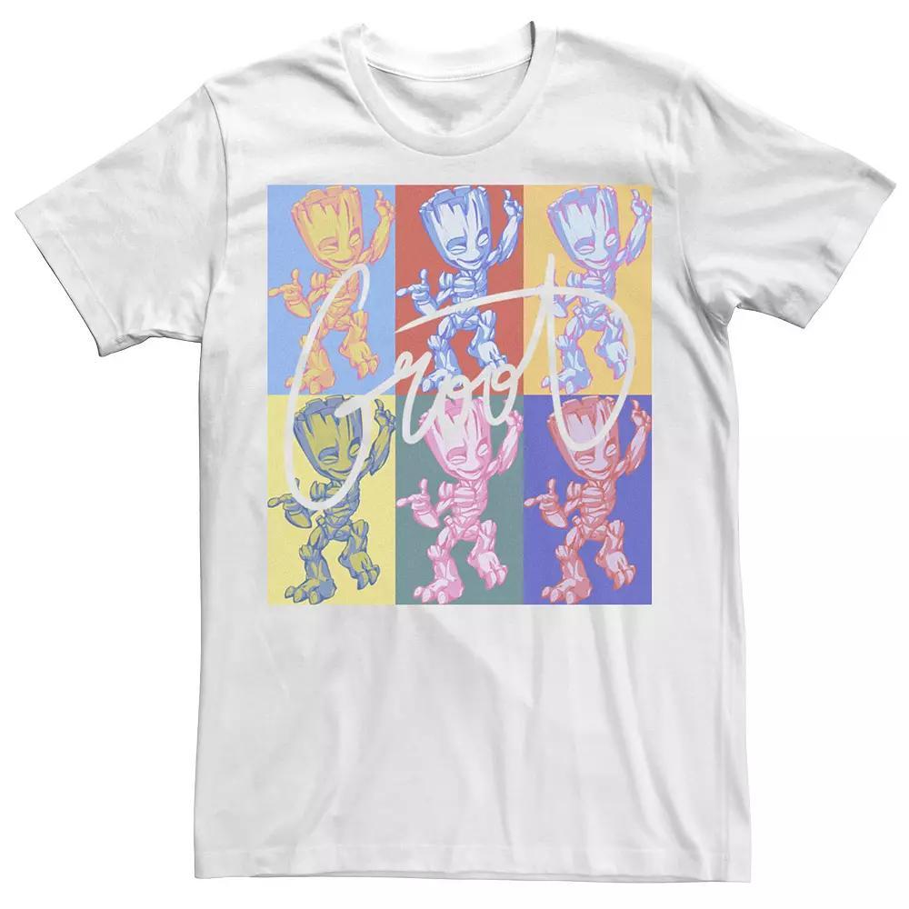 Men's Marvel Guardians Of The Galaxy Groot Pop Art Panels Graphic Tee, Size: Small, White Product Image