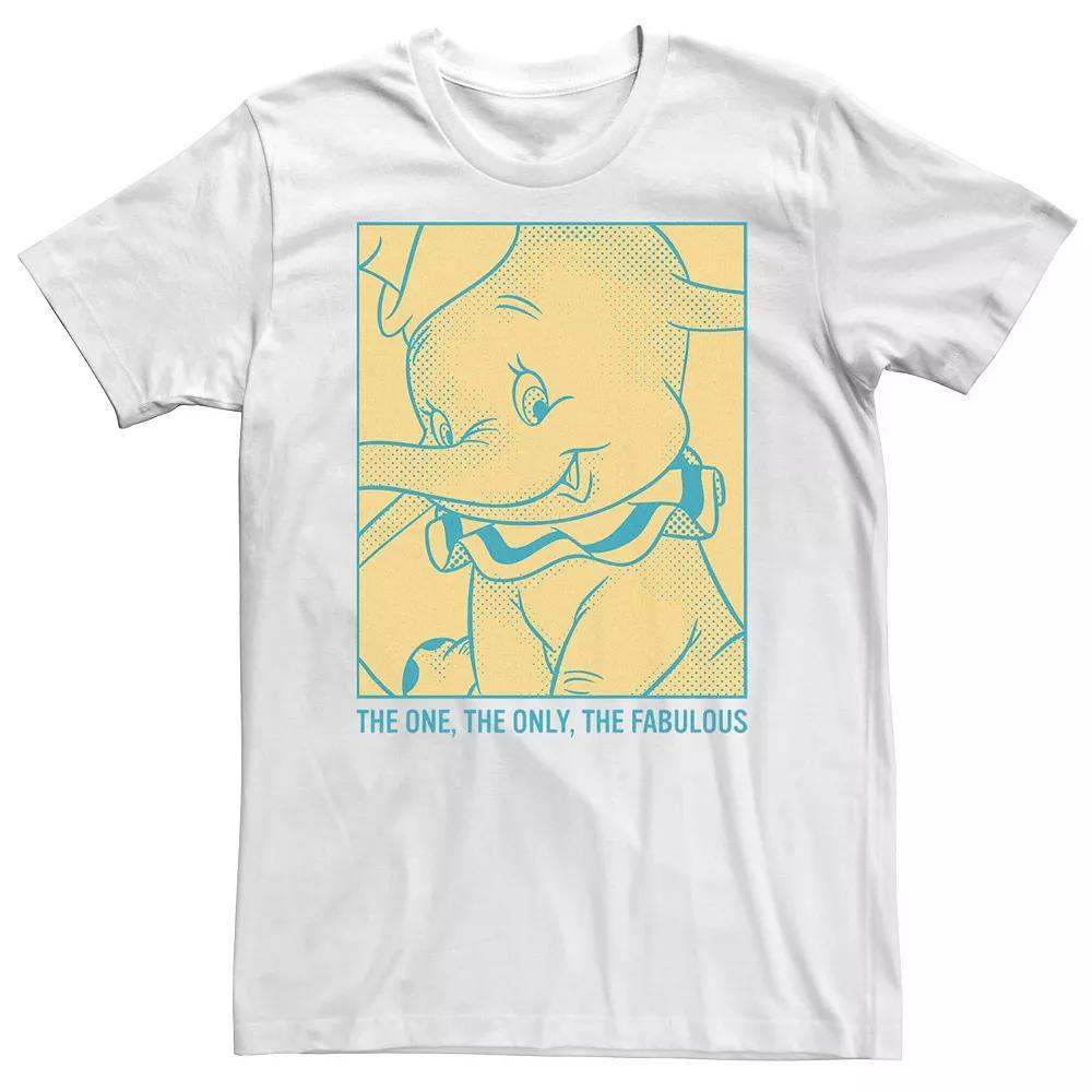 Big & Tall Disney Dumbo The One The Only The Fabulous Retro Poster Tee, Men's, Size: XXL Tall, White Product Image