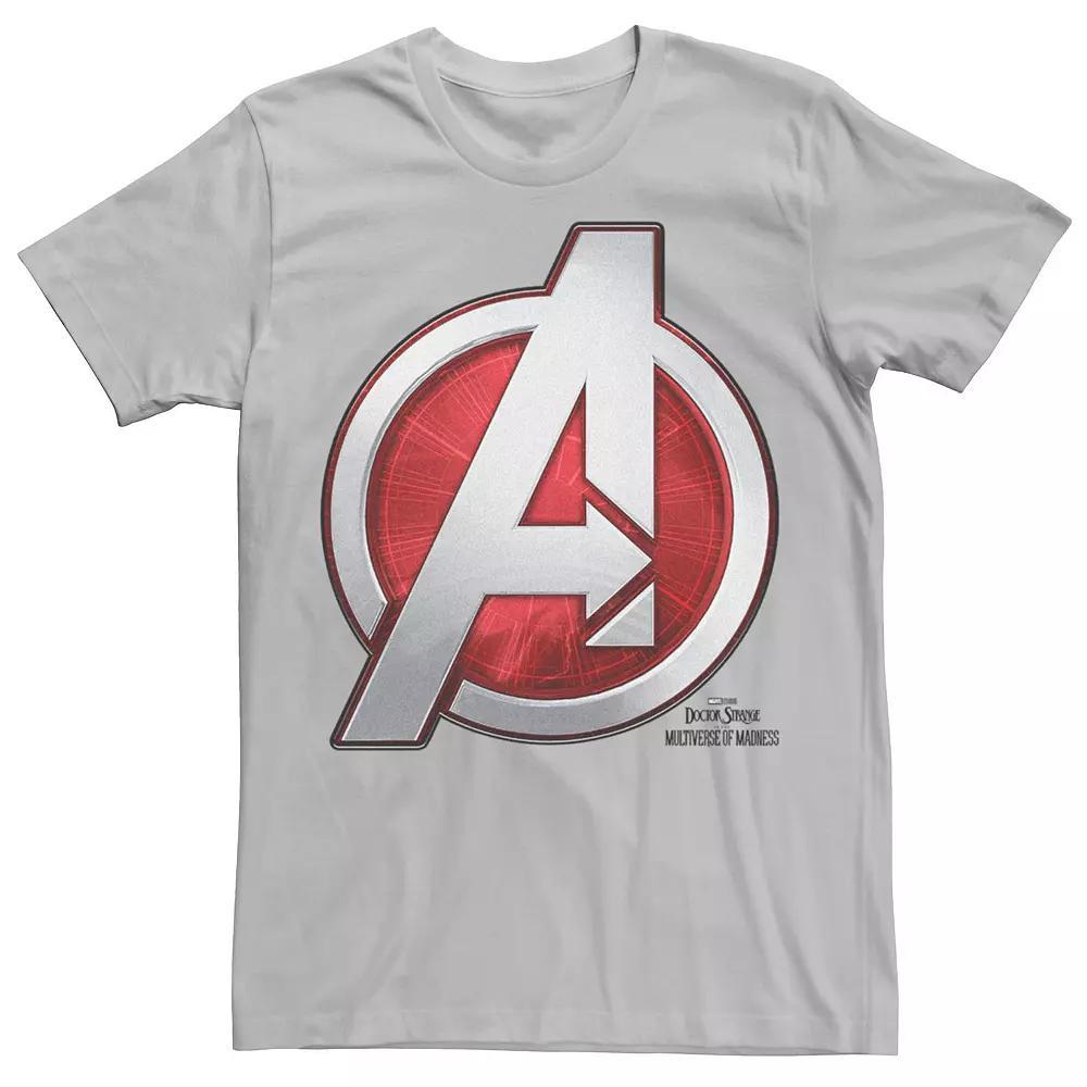 Men's Marvel Doctor Strange Movie 2 Avengers Logo Tee, Size: XL, Silver Product Image