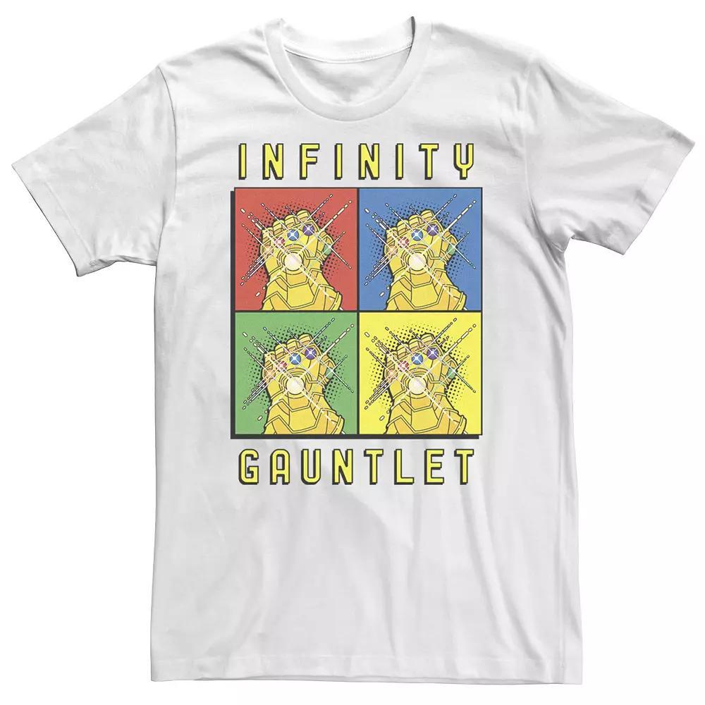 Big & Tall Marvel Avengers Infinity Gauntlet Pop Art Box Up Tee, Men's, Size: 4XLT, White Product Image