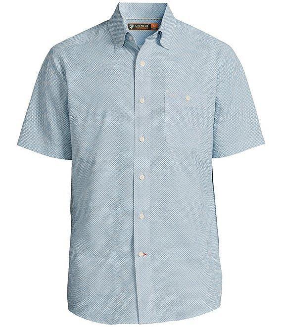 Cremieux Blue Label Big & Tall Performance Stretch Card Suits Seersucker Short Sleeve Woven Shirt Product Image